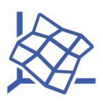 A stylized blue icon of a fluctuating 3D mesh grid, symbolizing high-resolution interval data and granular energy consumption patterns.